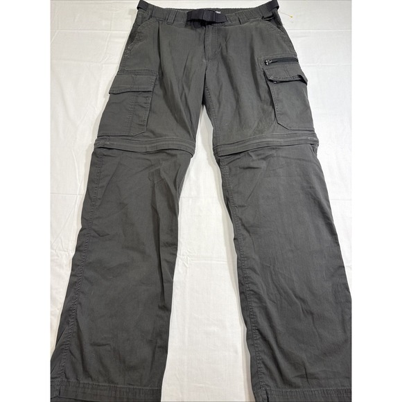 BC Clothing Convertible Cargo Pants Mens Large LX32 Khaki Zip Off Hiking Outdoor - Picture 1 of 10